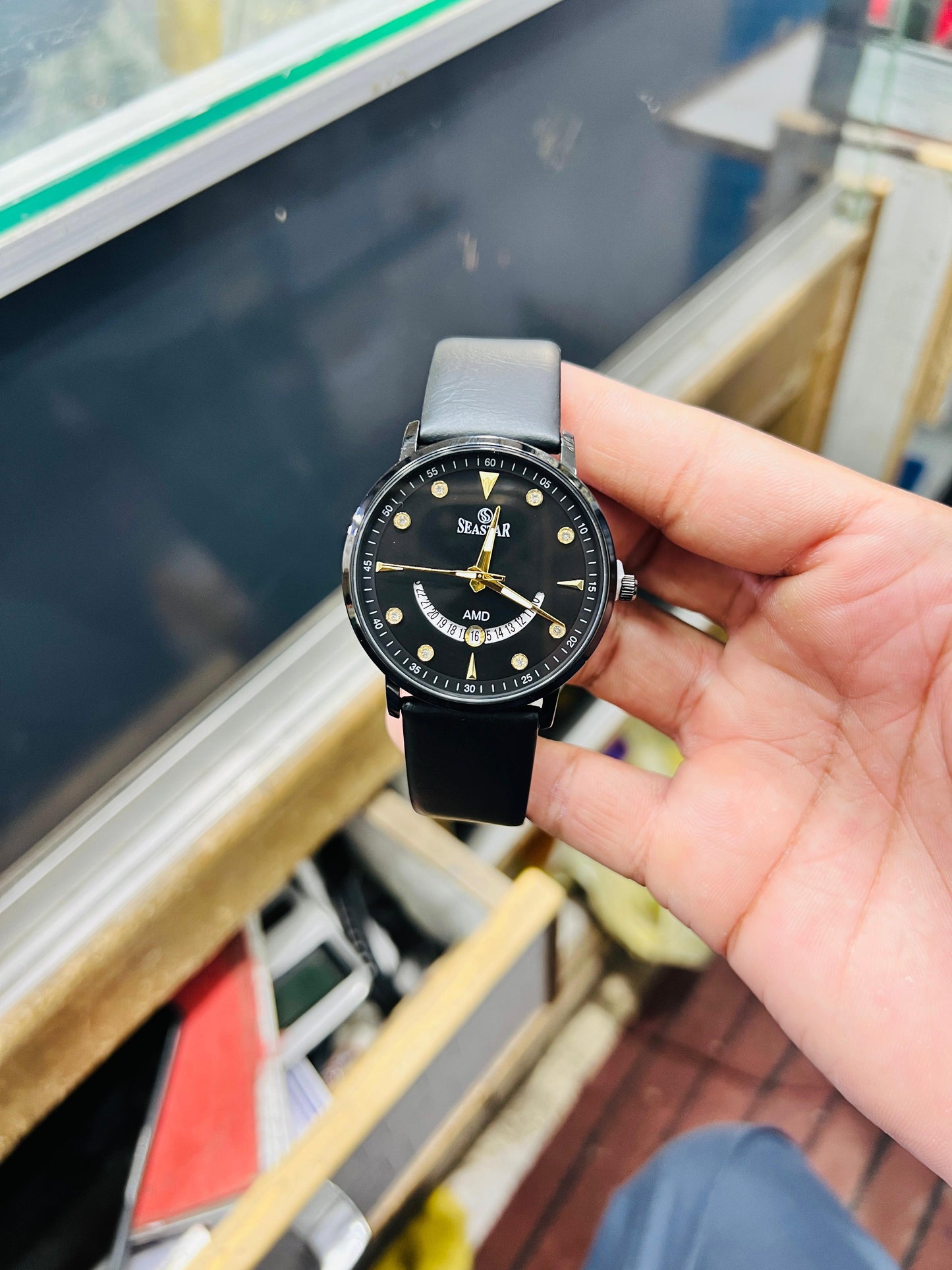 Complete Black Seastar Smily | Waterproof | Subhan Watches