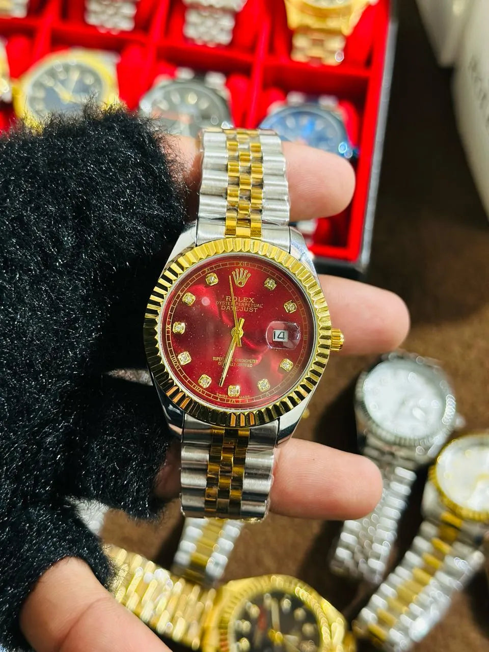 🔴 Red Lover – Rolex Watch| Waterproof | Stainless Steel | Subhan Watches