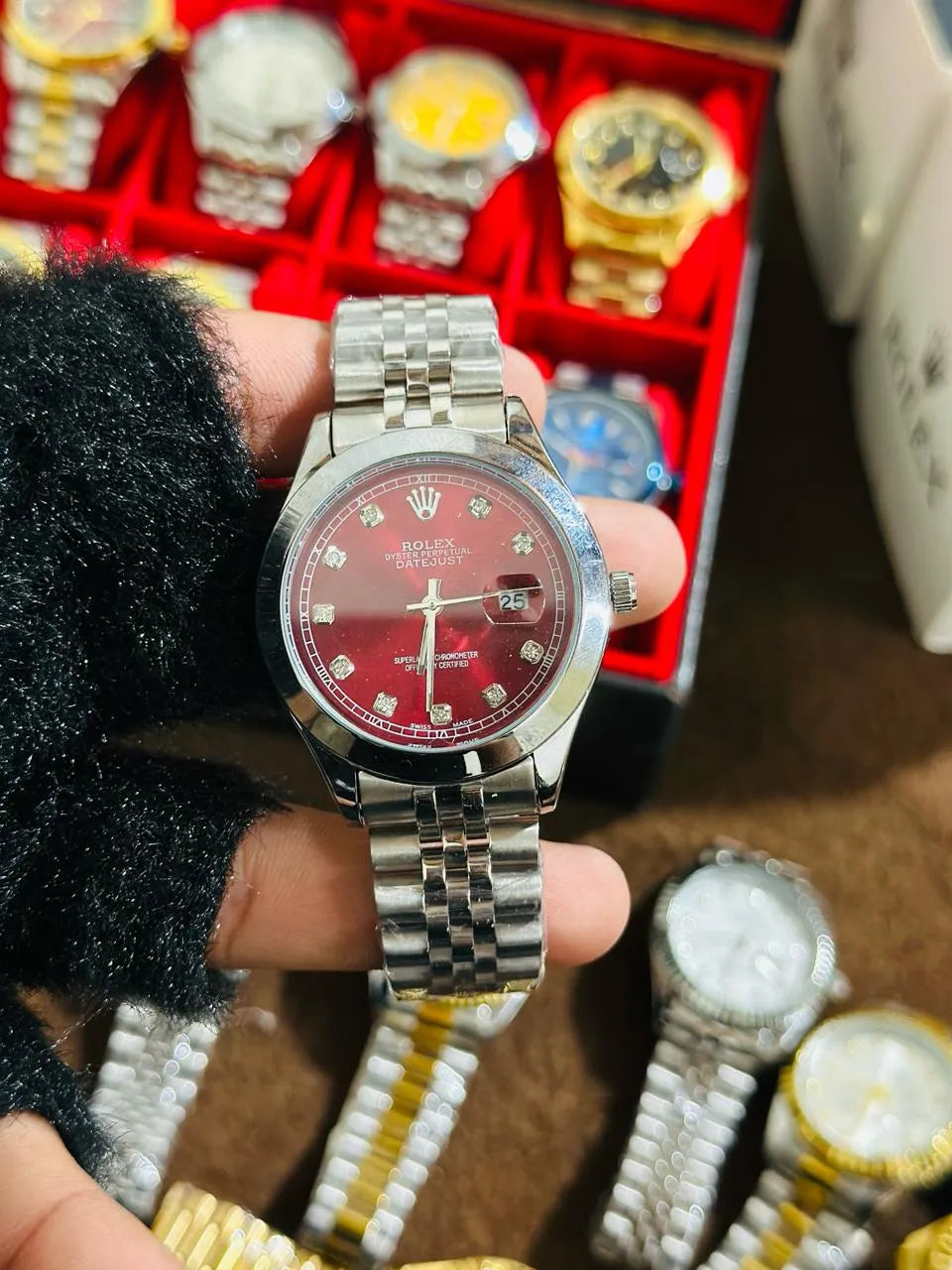 🔴 Red Lover – Rolex Watch| Waterproof | Stainless Steel | Subhan Watches