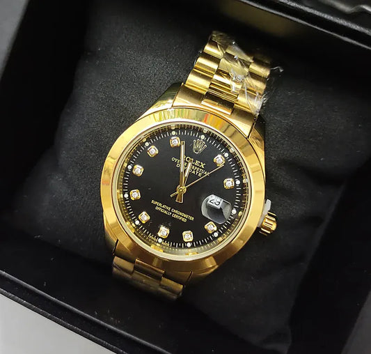 🖤 Gold + Black Dial | Waterproof | Stainless Steel | Subhan Watches