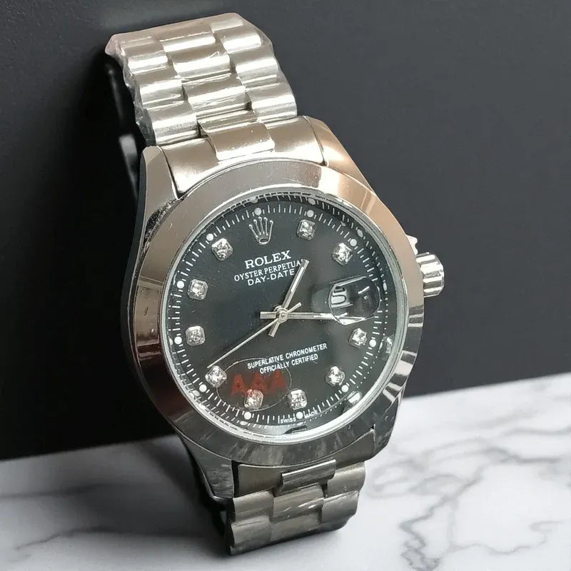 🖤 Silver +Black | Stainless Steel | Water Proof | Subhan Watches