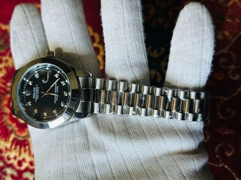 🖤 Silver +Black | Stainless Steel | Water Proof | Subhan Watches