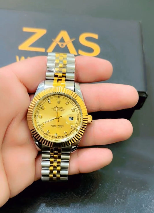 Jubilee Gold & Silver + Gold  Dial | Waterproof | Stainless Steel | Subhan Watches