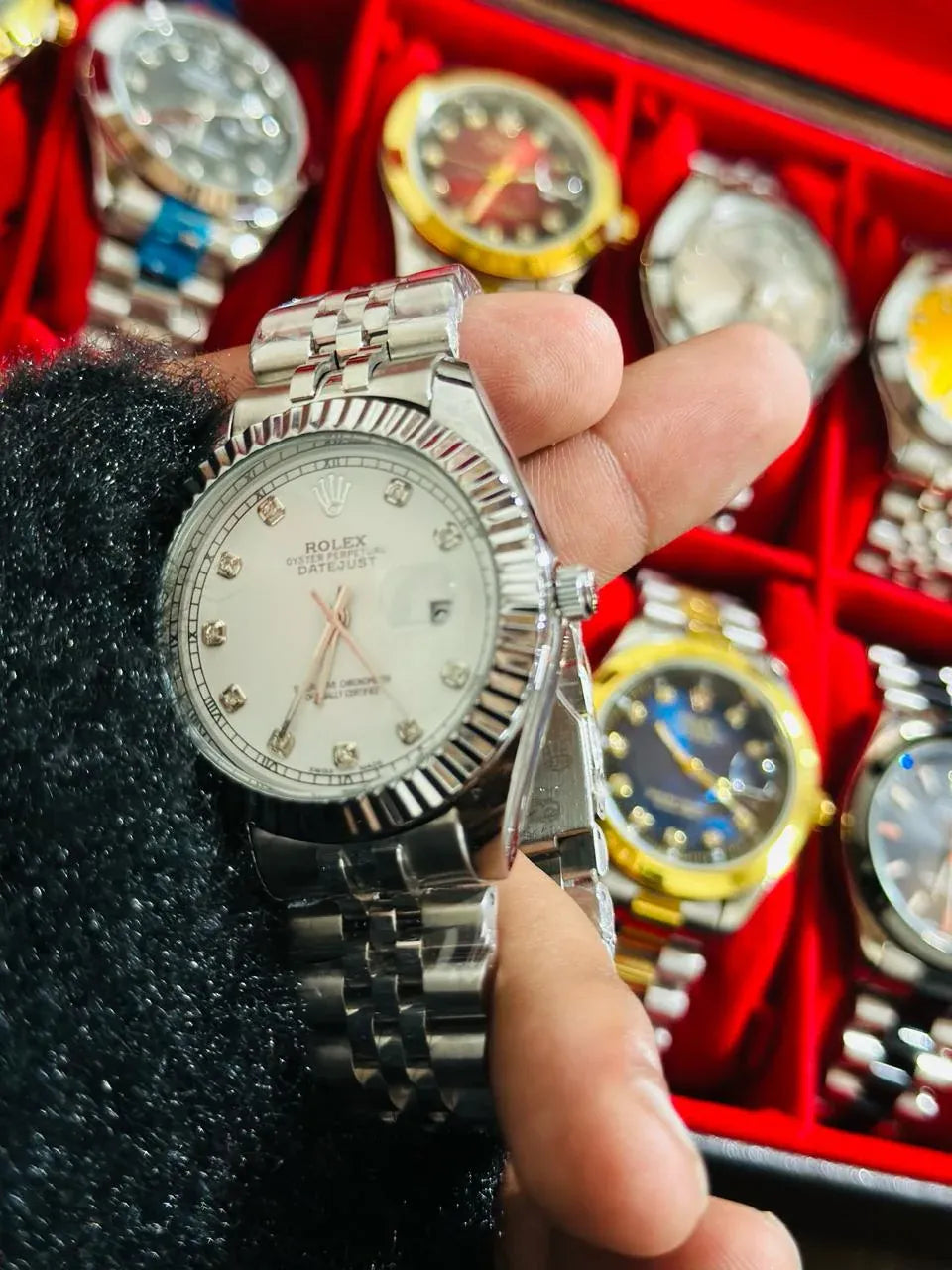 🤍 White Lover – Rolex Watch| Waterproof | Stainless Steel | Subhan Watches
