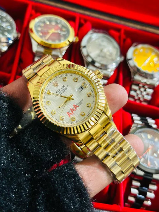 🤍 White Lover – Rolex Watch| Waterproof | Stainless Steel | Subhan Watches