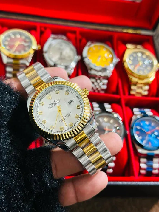 🤍 White Lover – Rolex Watch| Waterproof | Stainless Steel | Subhan Watches